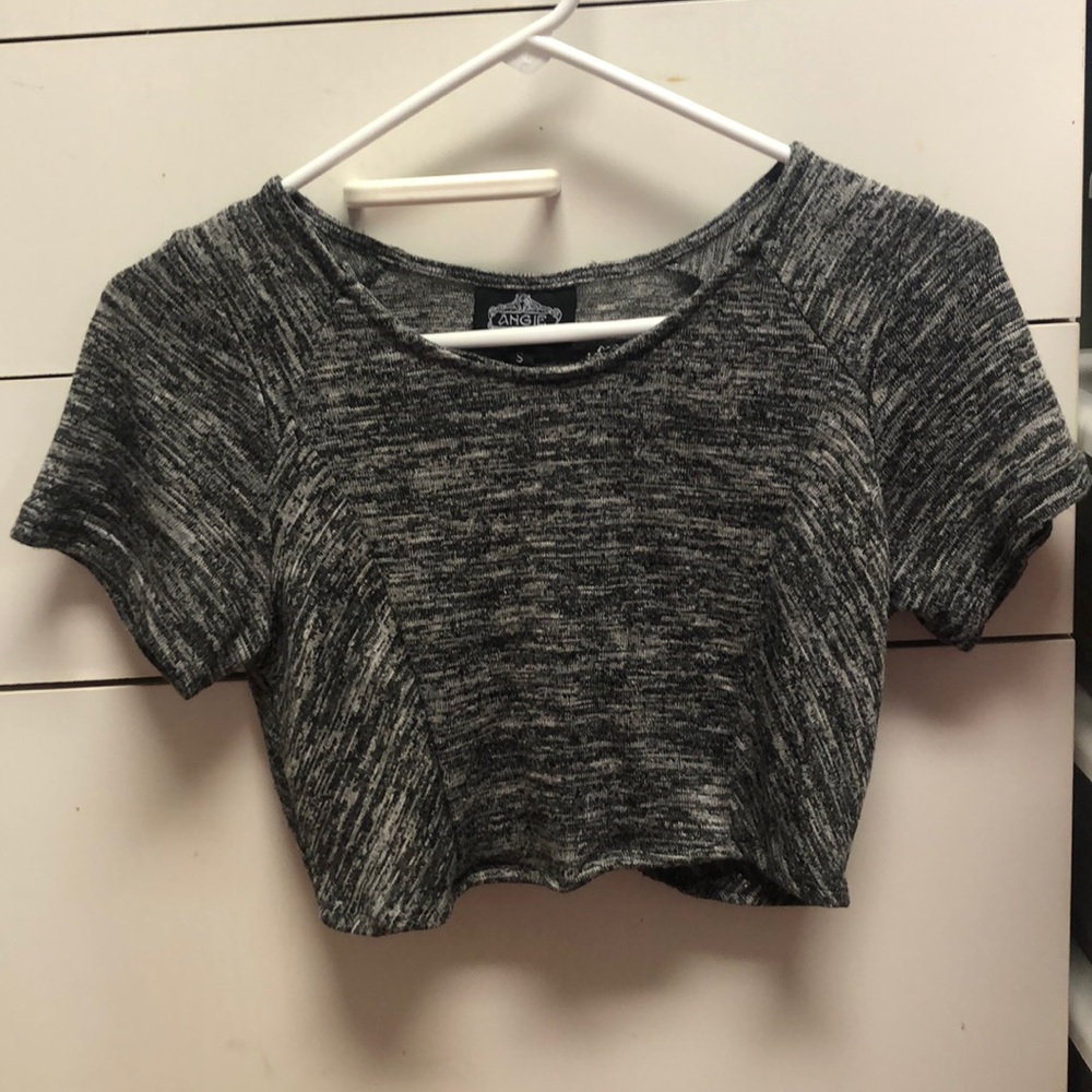 Grey Upcycled Crop Top